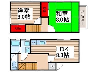 川越市戸建（むさし野南）の物件間取画像